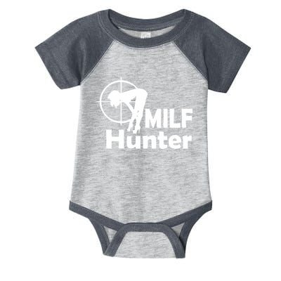 MILF Hunter | Funny Adult Humor Joke For Men Who Love Milfs Infant Baby Jersey Bodysuit