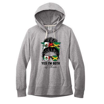 MexicanJamaican Heritage Flag Women's Fleece Hoodie