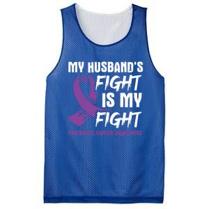 My Husband's Fight Is My Fight Pancreatic Cancer Awareness Cute Gift Mesh Reversible Basketball Jersey Tank