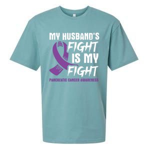 My Husband's Fight Is My Fight Pancreatic Cancer Awareness Cute Gift Sueded Cloud Jersey T-Shirt