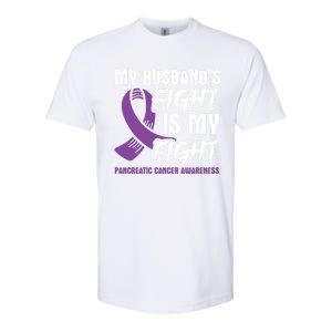 My Husband's Fight Is My Fight Pancreatic Cancer Awareness Cute Gift Softstyle CVC T-Shirt