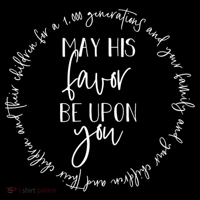 May His Favor Be Upon You The Blessing 1 000 Generations Gift Drawstring Bag
