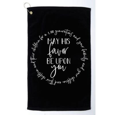 May His Favor Be Upon You The Blessing 1 000 Generations Gift Golf Towel