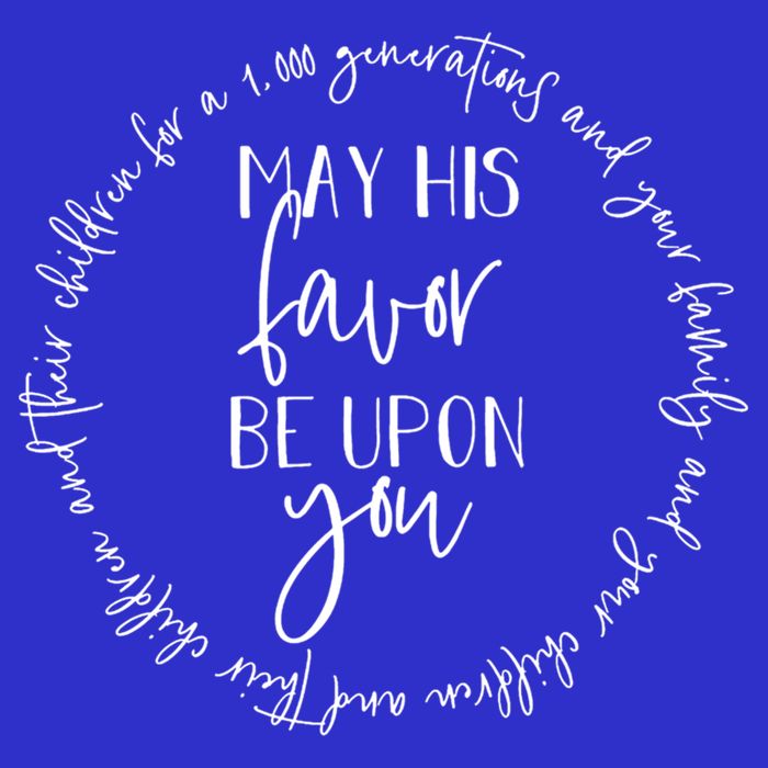 May His Favor Be Upon You The Blessing 1 000 Generations Gift Apron