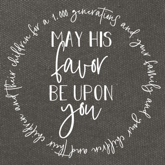 May His Favor Be Upon You The Blessing 1 000 Generations Gift Cotton Canvas Backpack