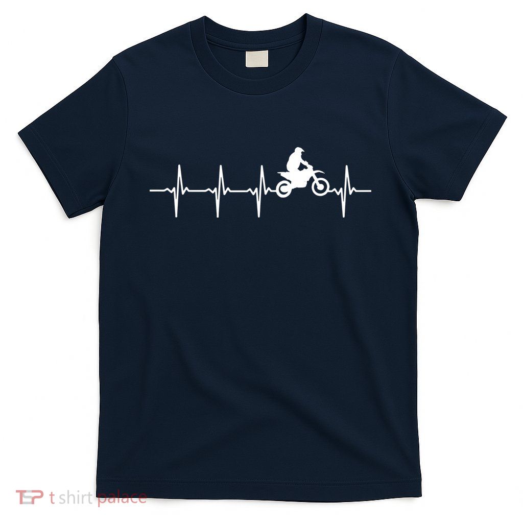 Motocross Heartbeat For Bikers T-Shirt