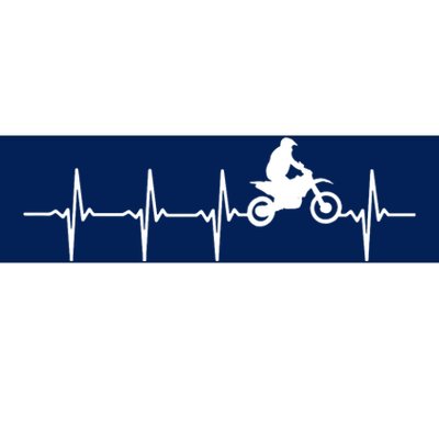 Motocross Heartbeat For Bikers Bumper Sticker