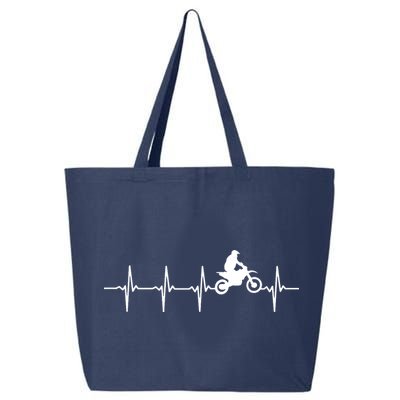 Motocross Heartbeat For Bikers 25L Jumbo Tote