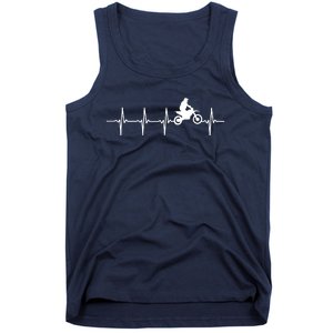 Motocross Heartbeat For Bikers Tank Top