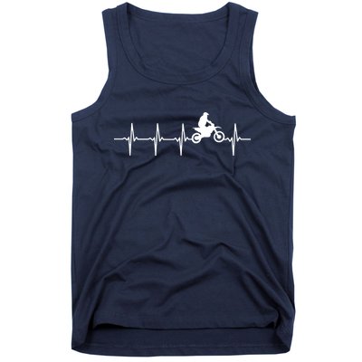Motocross Heartbeat For Bikers Tank Top