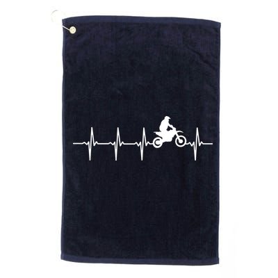 Motocross Heartbeat For Bikers Golf Towel