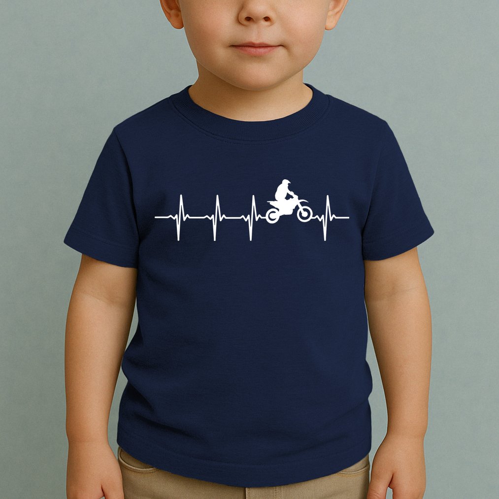 Motocross Heartbeat For Bikers Toddler T-Shirt
