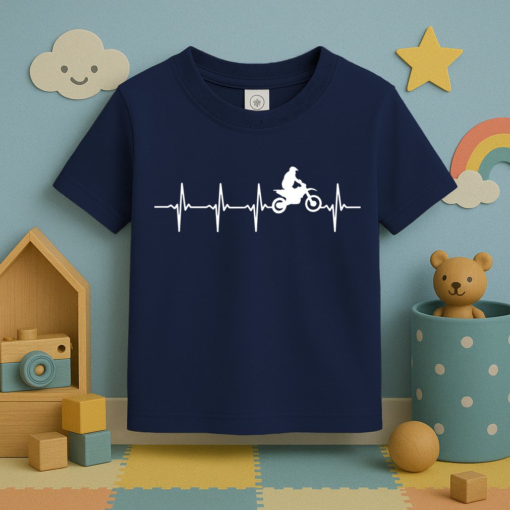 Motocross Heartbeat For Bikers Toddler T-Shirt