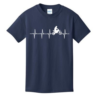 Motocross Heartbeat For Bikers Kids T-Shirt