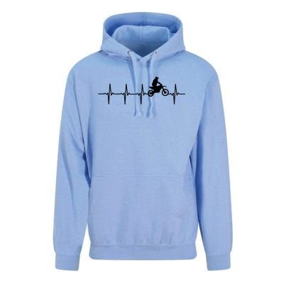 Motocross Heartbeat For Bikers Unisex Surf Hoodie