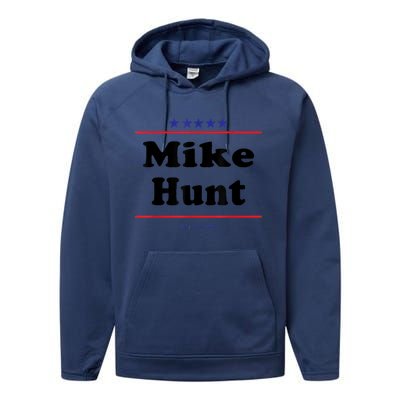 Mike Hunt For Senate Funny Midterm Election Parody Performance Fleece Hoodie