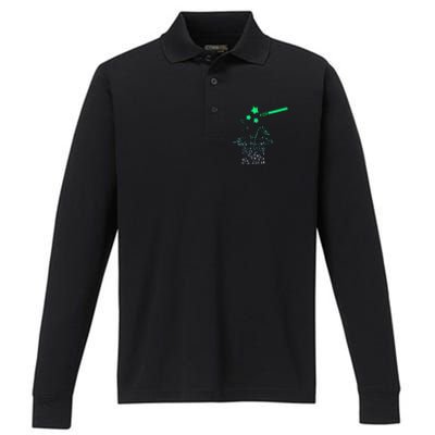 Magicians Hat For Magician Magic Icons Performance Long Sleeve Polo