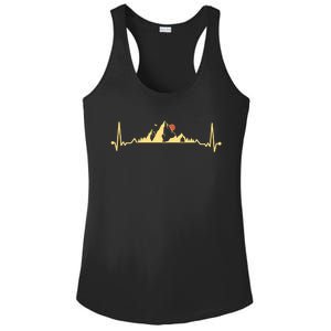 Mountain Heartbeat Fun Snowboarding And Skiing Tees Meaningful Gift Ladies PosiCharge Competitor Racerback Tank