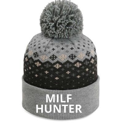 Milf Hunter Funny Adult Humor Gift The Baniff Cuffed Pom Beanie