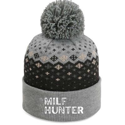 Milf Hunter Funny Adult Humor Gift The Baniff Cuffed Pom Beanie