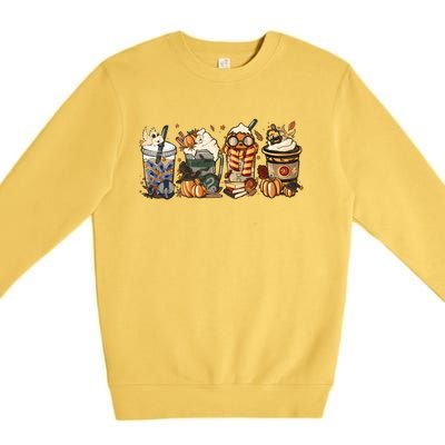 Magic Harry Fall Halloween Pumpkin Spice Latte Premium Crewneck Sweatshirt