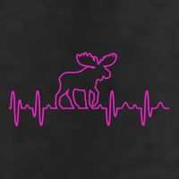 Moose Heartbeat For Moose Lovers Reindeer Stag Antler Gift Golf Towel