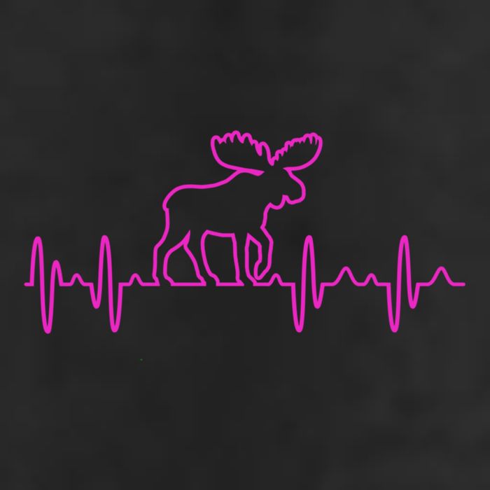 Moose Heartbeat For Moose Lovers Reindeer Stag Antler Gift Golf Towel