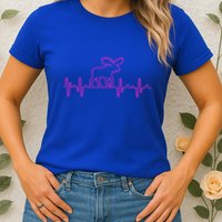 Moose Heartbeat For Moose Lovers Reindeer Stag Antler Gift Womens T-Shirt