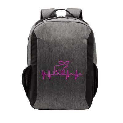Moose Heartbeat For Moose Lovers Reindeer Stag Antler Gift Vector Backpack