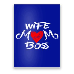 Mom´s Heart For Mother's Day With Statet Wife Mom Boss Gift Poster