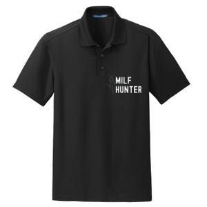 Milf Hunter Funny Adult Humor Gift Dry Zone Grid Polo