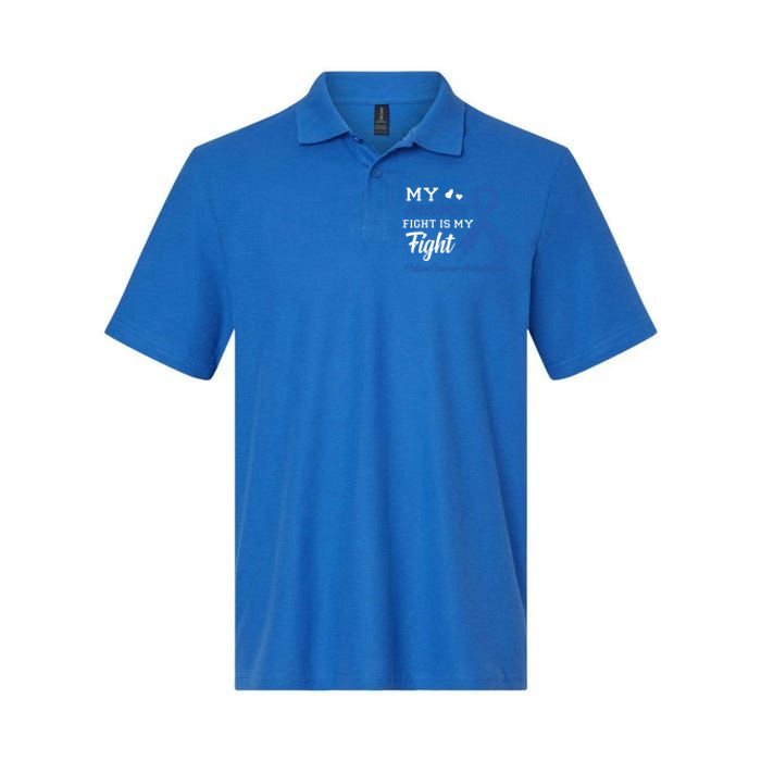 My Husband's Fight Is My Fight Colon Cancer Awareness Gift Softstyle Adult Sport Polo