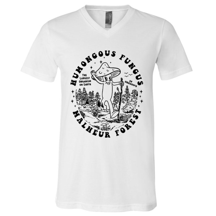 Mushroom Humongous Fungus V-Neck T-Shirt