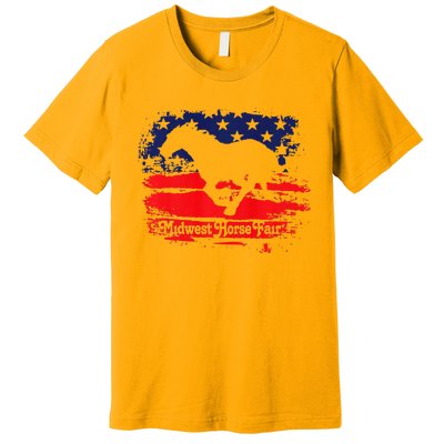 Midwest Horse Fair Redwhiteblue Flag Premium T-Shirt