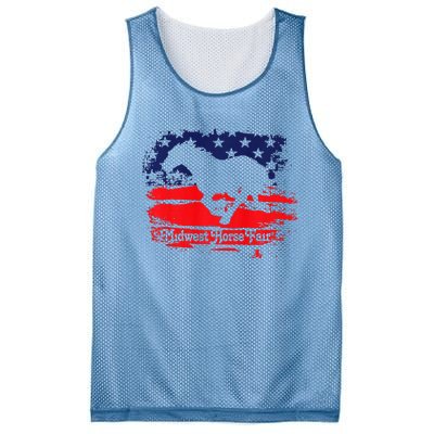 Midwest Horse Fair Redwhiteblue Flag Mesh Reversible Basketball Jersey Tank