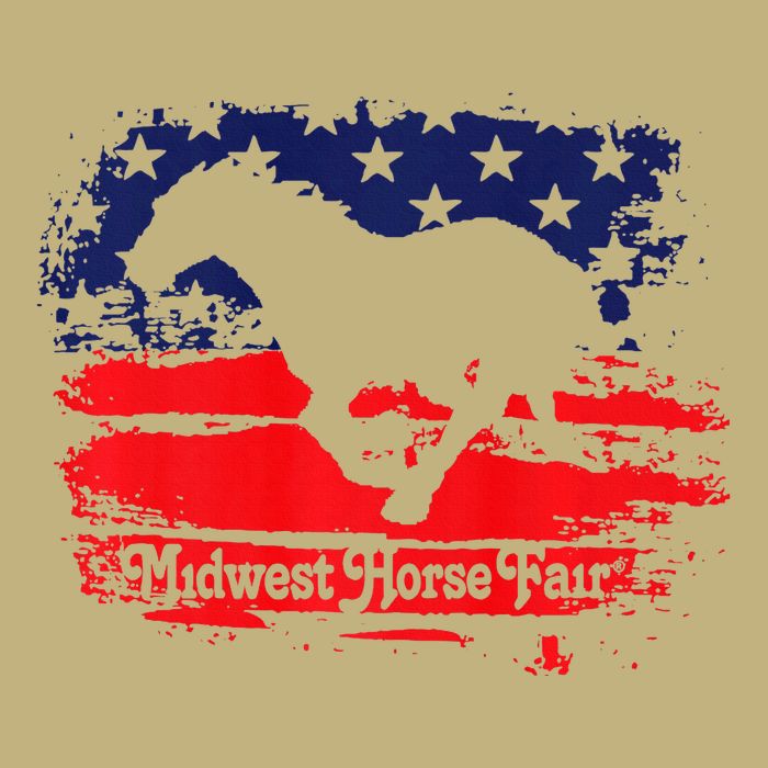 Midwest Horse Fair Redwhiteblue Flag Long Sleeve Shirt