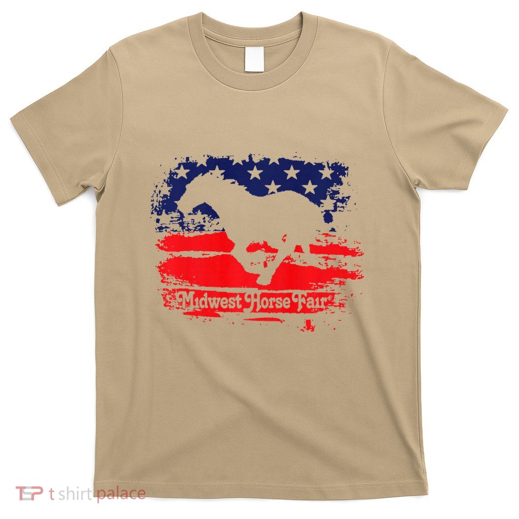 Midwest Horse Fair Redwhiteblue Flag T-Shirt