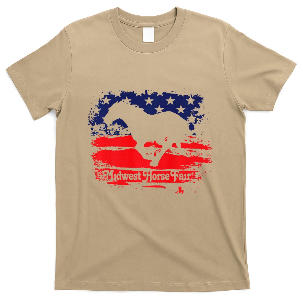 Midwest Horse Fair Redwhiteblue Flag T-Shirt