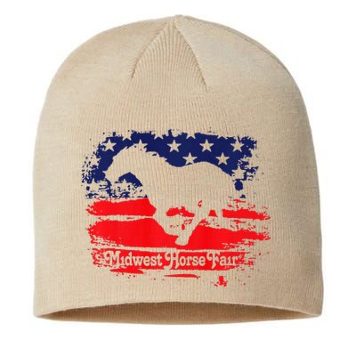 Midwest Horse Fair Redwhiteblue Flag Sustainable Beanie