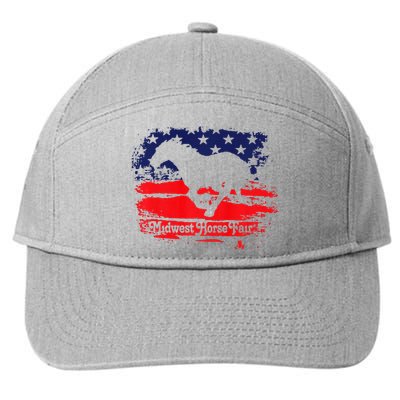 Midwest Horse Fair Redwhiteblue Flag 7-Panel Snapback Hat