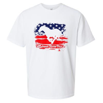 Midwest Horse Fair Redwhiteblue Flag Sueded Cloud Jersey T-Shirt