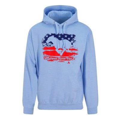 Midwest Horse Fair Redwhiteblue Flag Unisex Surf Hoodie