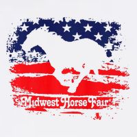 Midwest Horse Fair Redwhiteblue Flag Flat Bill Trucker Hat