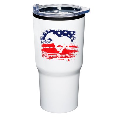 Midwest Horse Fair Redwhiteblue Flag Tumbler