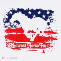 Midwest Horse Fair Redwhiteblue Flag Visor
