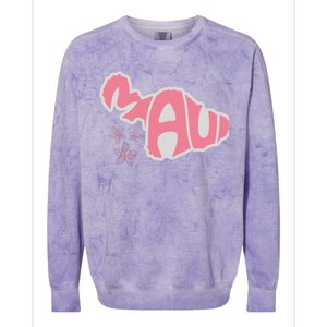 Maui Hawaii Floral Colorblast Crewneck Sweatshirt