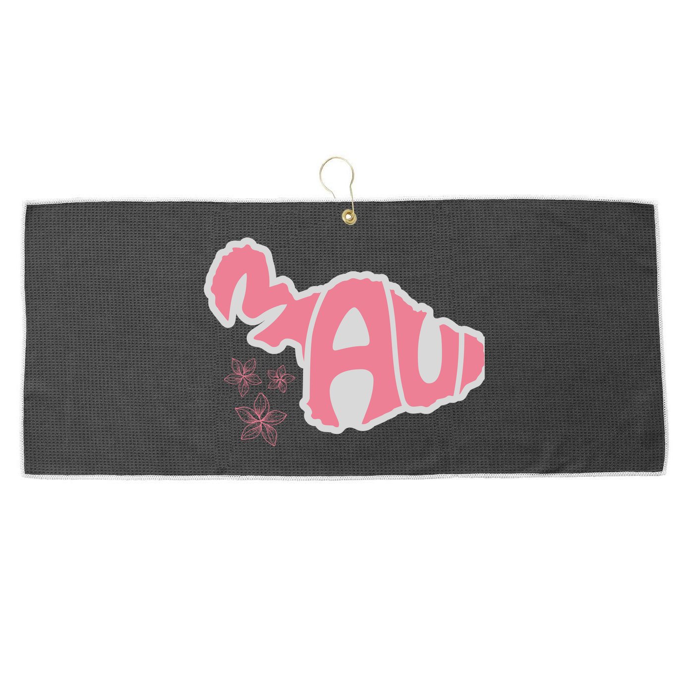 Maui Hawaii Floral Large Microfiber Waffle Golf Towel