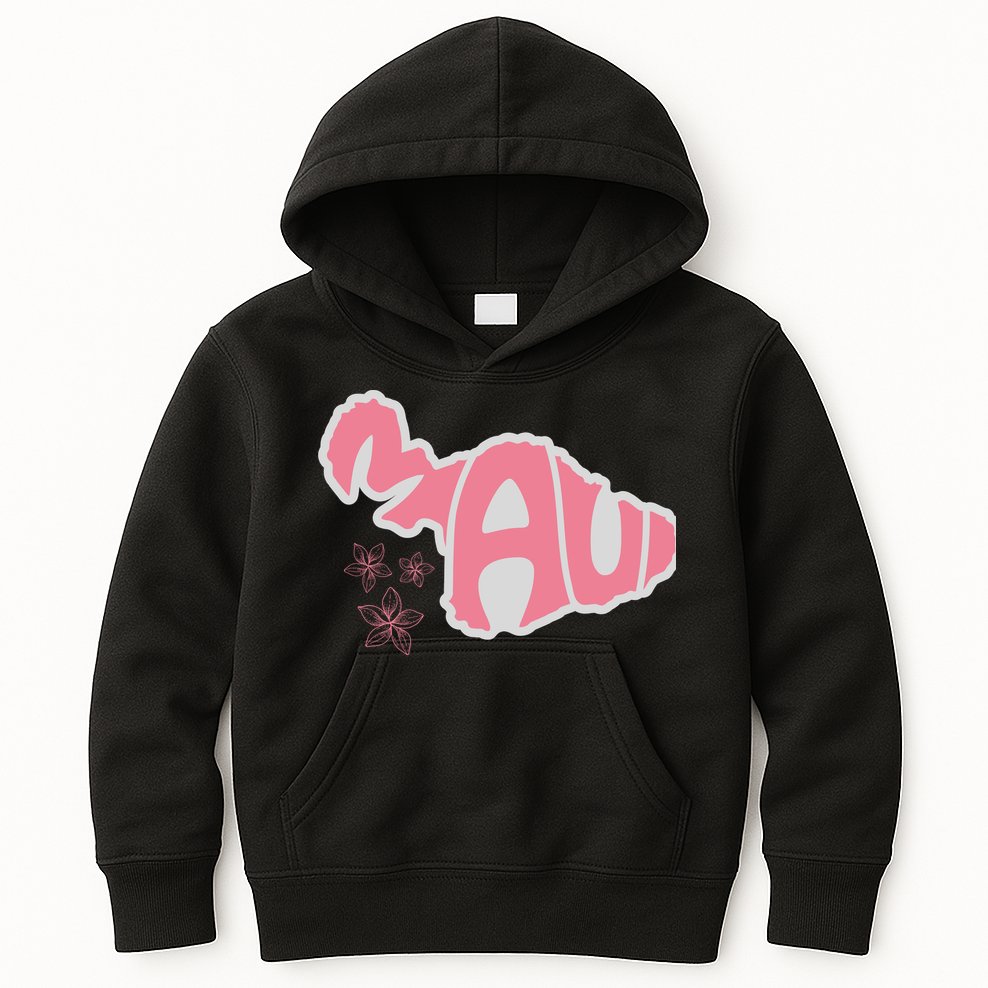 Maui Hawaii Floral Kids Hoodie