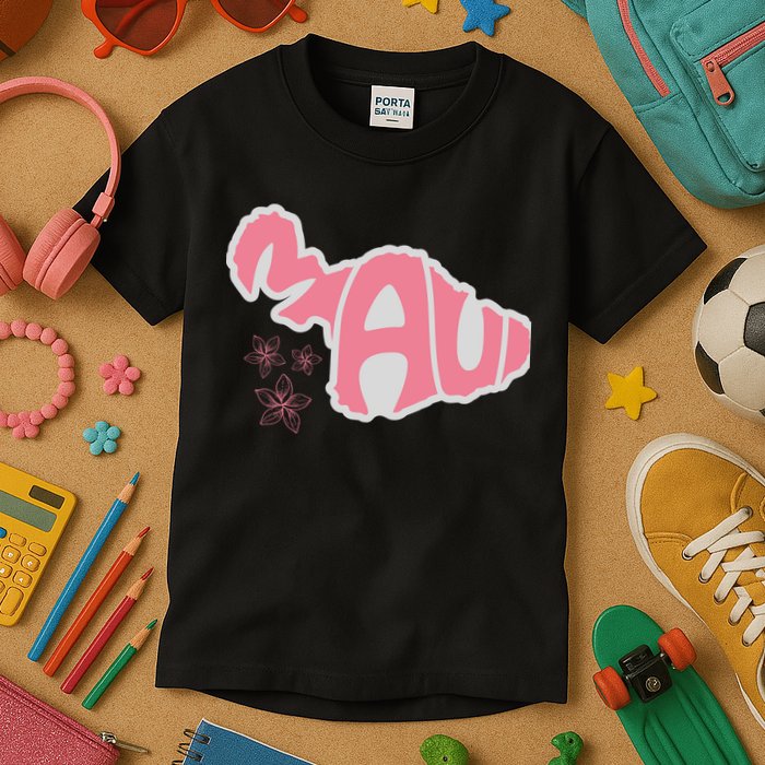 Maui Hawaii Floral Kids T-Shirt