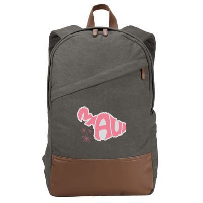 Maui Hawaii Floral Cotton Canvas Backpack
